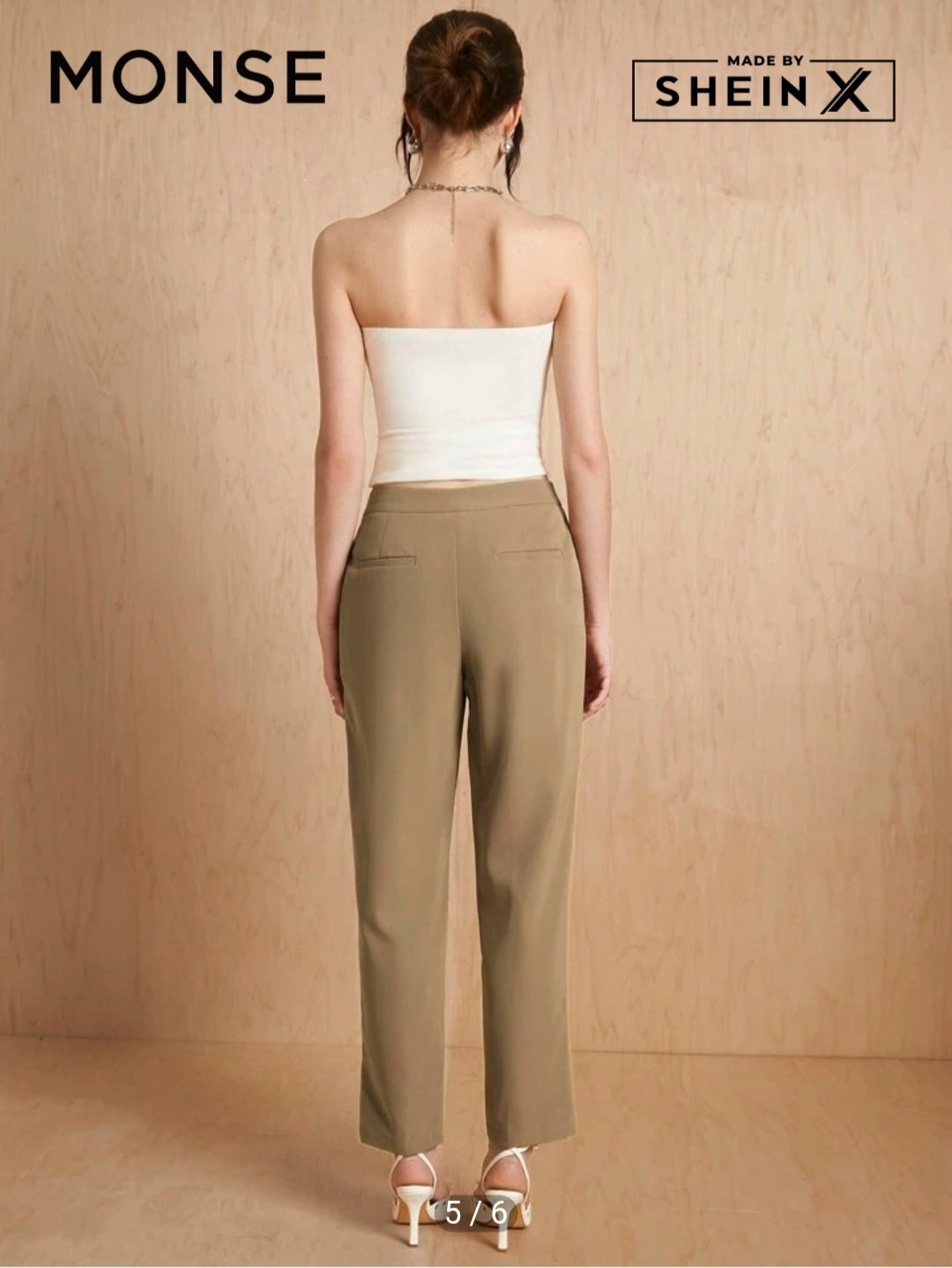 Shein Lace-Up Straight-Leg Pants