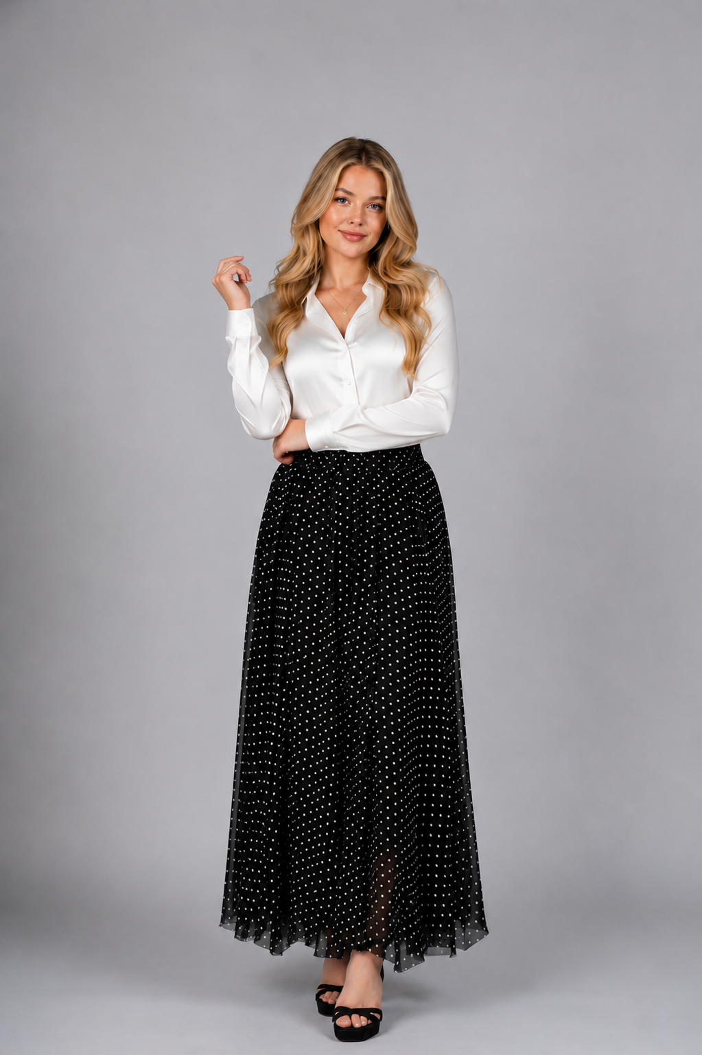 THE POLKA DOT RUFFLED SKIRT