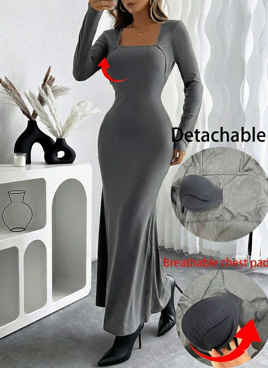 SHEIN Chiquease Shaping Knit Maxi Dress with Built-in Pads