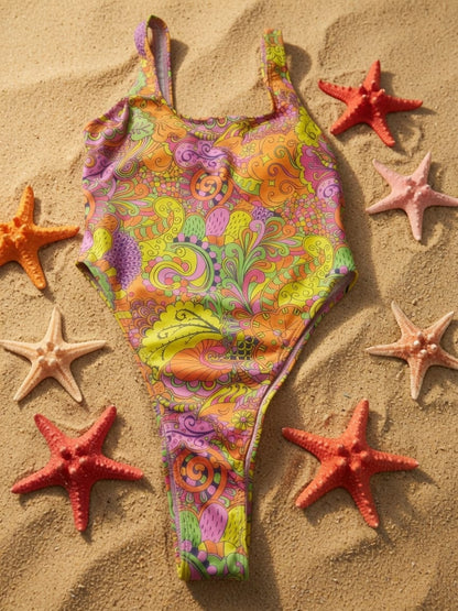 SHEIN PREMIUM TWO Piece Swimwear With Scarf