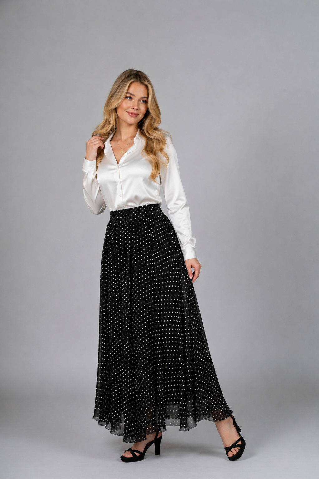 THE POLKA DOT RUFFLED SKIRT