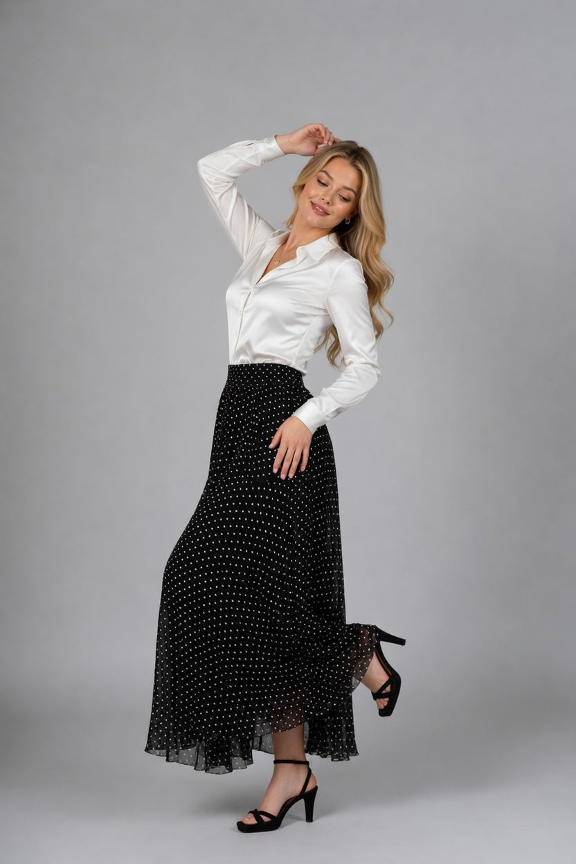 THE POLKA DOT RUFFLED SKIRT